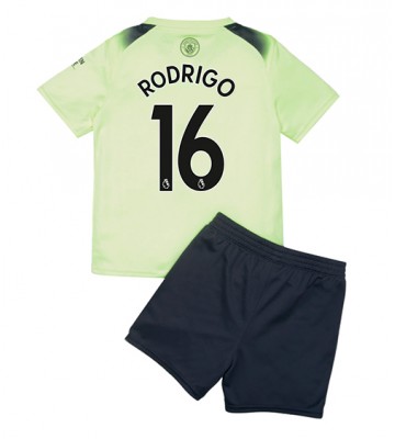 Manchester City Rodri Hernandez #16 Tredjedraktsett Barn 2022-23 Kortermet (+ Korte bukser)